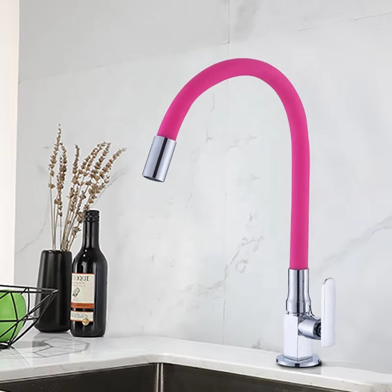 Kitchen Sink Countertop Soft Neck Flexible Swivel Faucet-8637