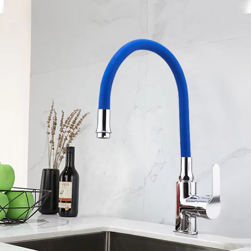 Flexible Kitchen Countertop Mounted Brass Faucet-8416B