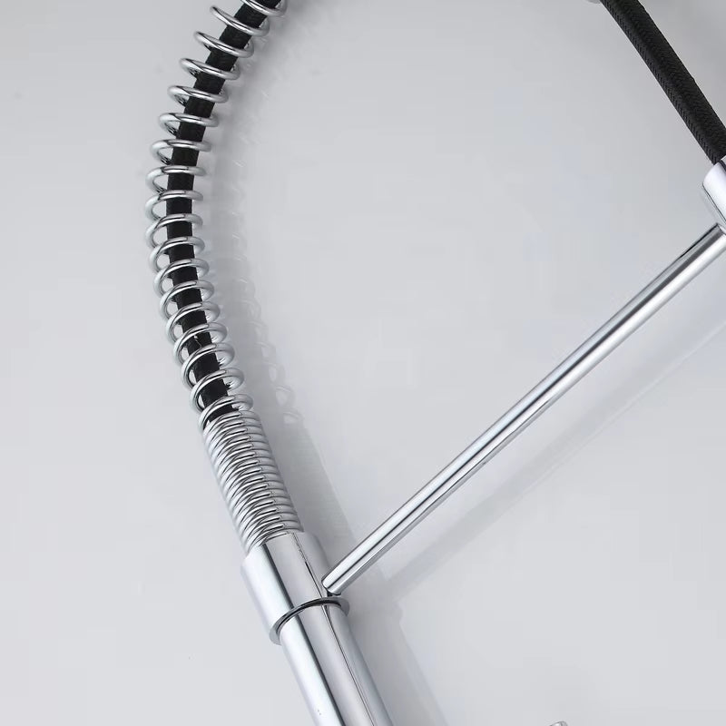 Spring-Type Adjustable 360-Degree Rotating Luminous Water Flow Led Faucet-8547