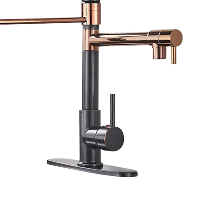 Spring-Loaded Hot And Cold Water Kitchen Sink Faucet-8588