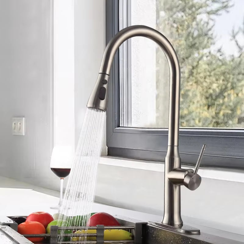 Pull-Out Countertop Mounted Single Handle Faucet-8406