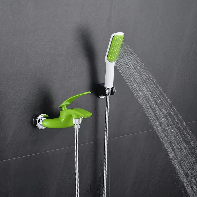 Wall Mounted Shower Faucet Kit Simple Rain Shower Faucet Hot And Cold Water Shower-6513
