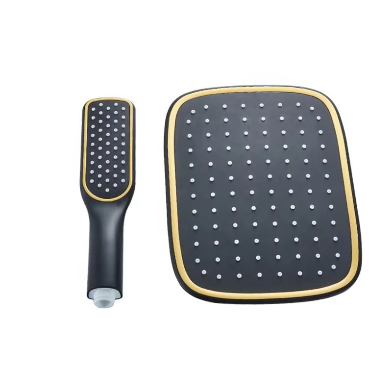 Black Gold Shower Set Complete Set Brass Bathroom Faucet Rain Shower Set-6276