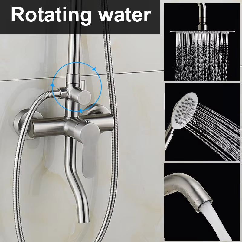 304 Stainless Steel Round Shower Head Set-6246
