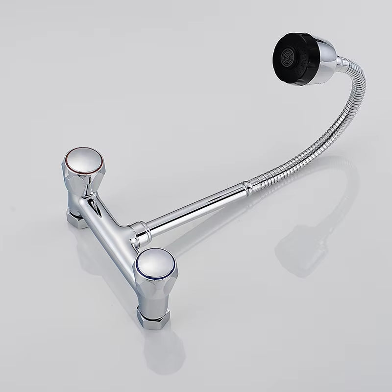 Wall Mounted Kitchen Sink 360 Degree Swivel Flexible Hose Faucet-8325