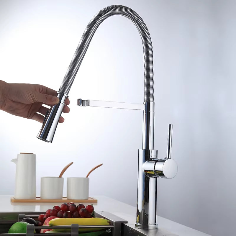 Kitchen Sink Countertop Mounted Hose Faucet With Bracket-8341