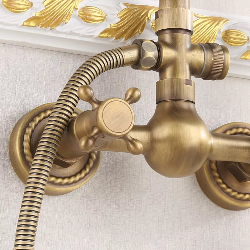 Antique Brass Wall Mounted Shower Head-6203