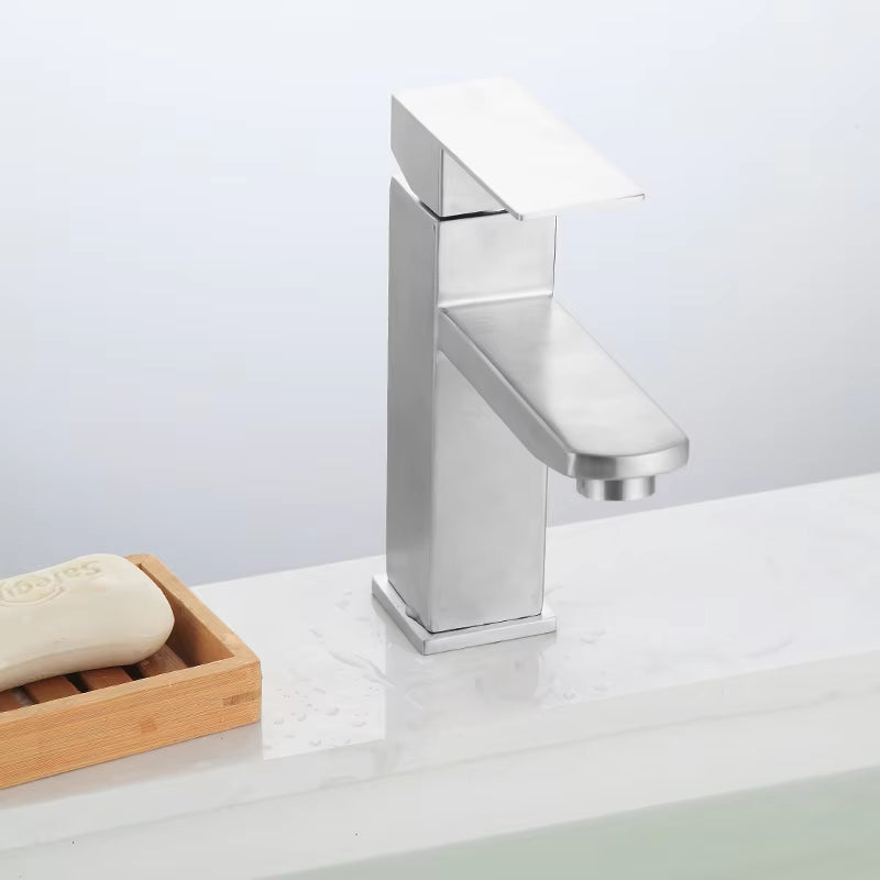 Wash Basin Hot And Cold 304 Stainless Steel Basin Bathroom Faucet-5904