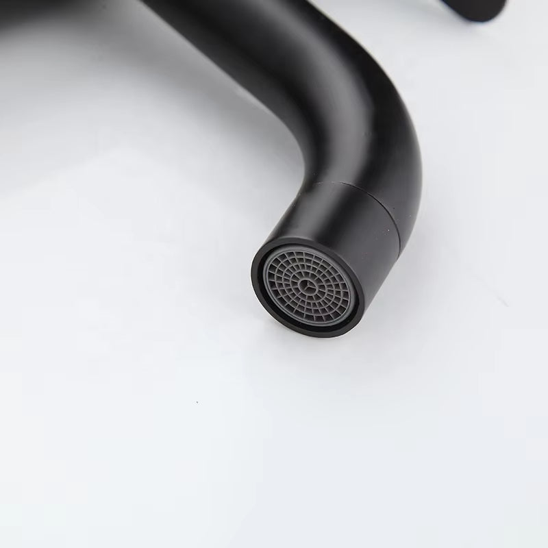 Black Hot And Cold Bathroom Faucet-5387
