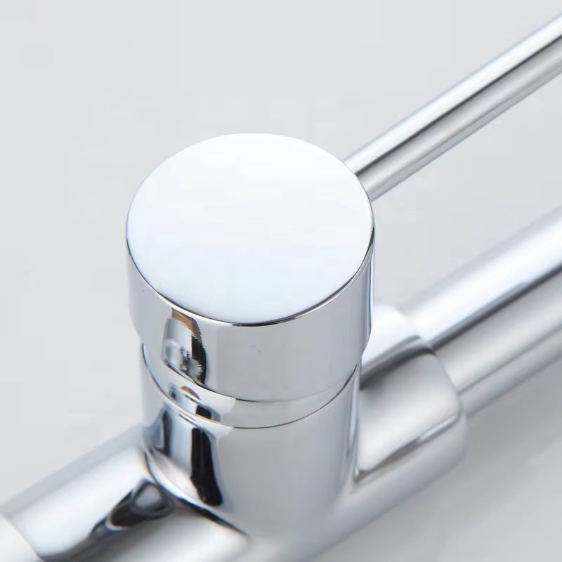 Spring-Type Adjustable 360-Degree Rotating Luminous Water Flow Led Faucet-8547