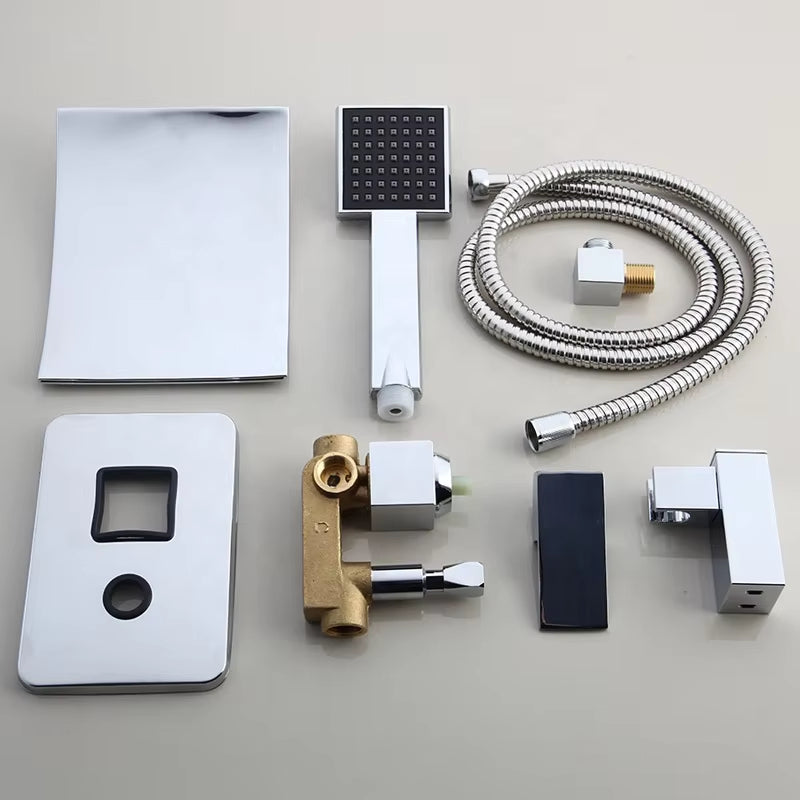 Hotel Home Wall Mounted Rainwater Waterfall Bathroom Shower Luxury Set-6269