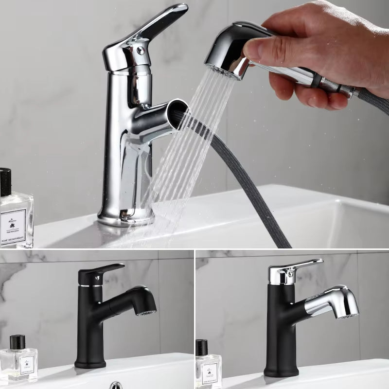 Bathroom Basin Pull-Out Irrigator Sprayer Mouthwashing And Brushing Teeth 2-Mode Faucet-7502