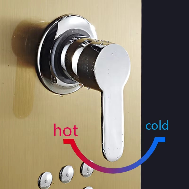 Stainless Steel Waterfall Spa Massage Nozzle Smart Shower Wall Panel Shower Screen-Z-6802