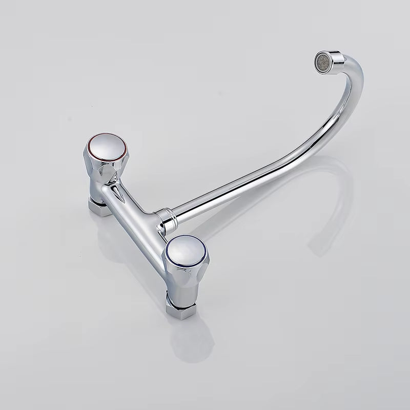 Wall Mounted Kitchen Sink Double Handle Faucet-8324