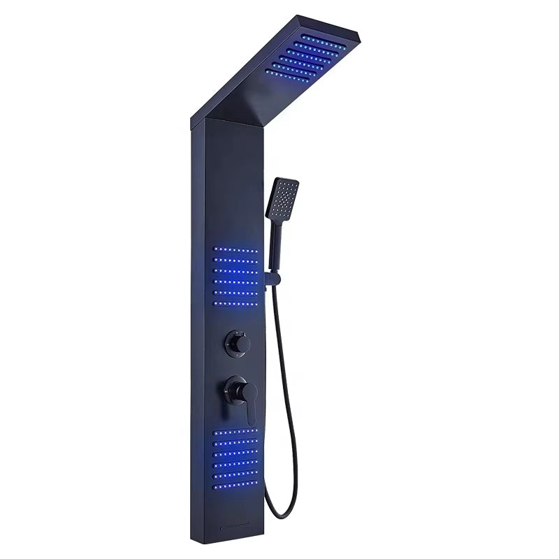 Shower Screen Column Set Tower Led Wall Mounted Stainless Steel Shower Column-6661MB