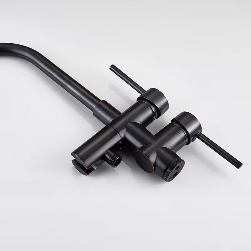 Floor Mounted Bathtub Shower Faucet Swivel Nozzle Hot And Cold Mixing Faucet-6710