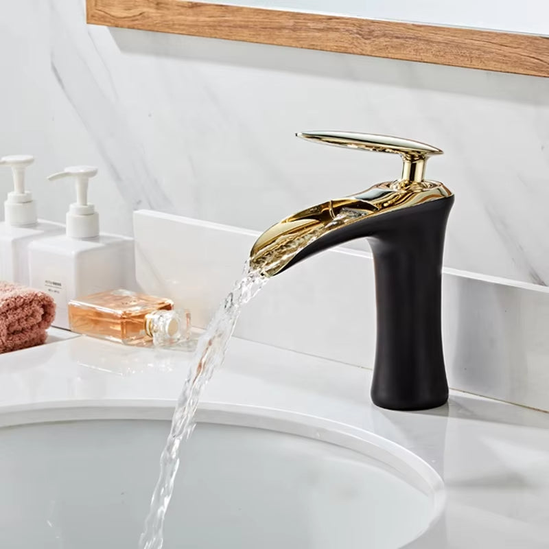 Bathroom Wash Basin Sink High End Waterfall Faucet-7241