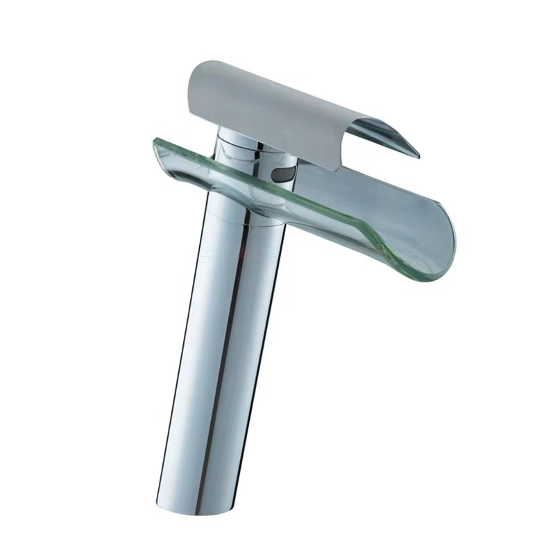 Bathroom Basin Glass Waterfall Hot And Cold Faucet-7262