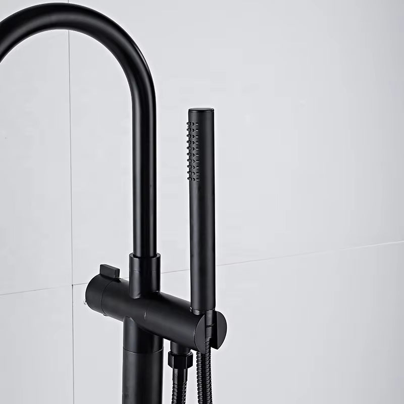 360 Degree Swivel Nozzle Bathtub Shower Faucet Floor Standing-6713