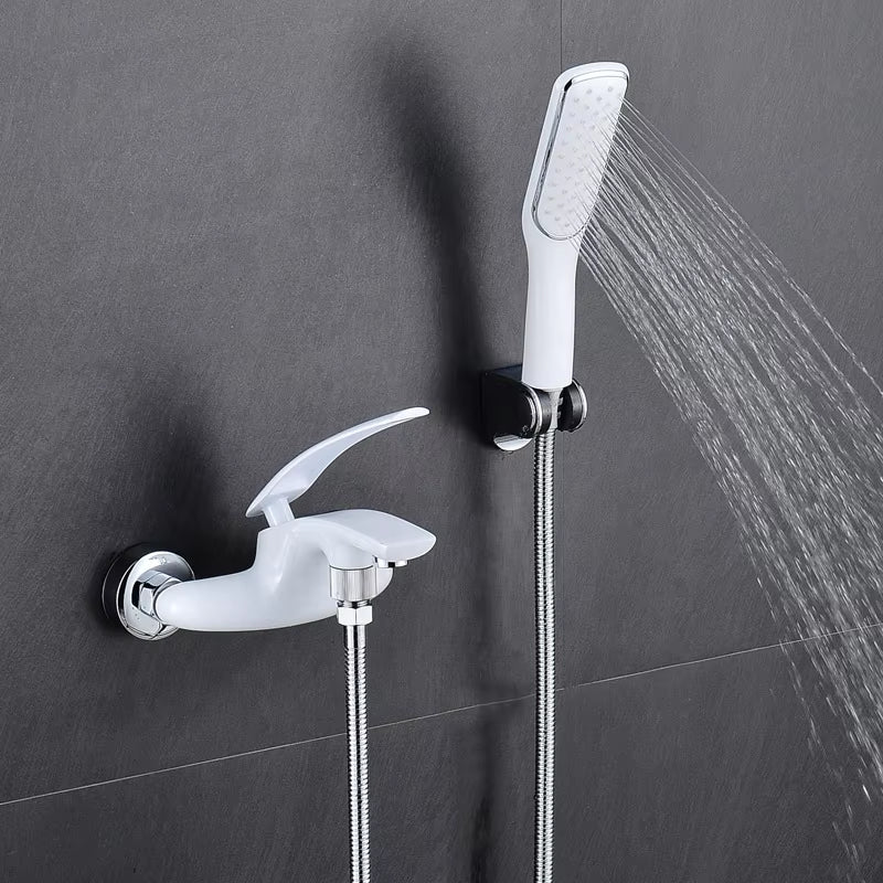 Wall Mounted Shower Faucet Kit Simple Rain Shower Faucet Hot And Cold Water Shower-6513