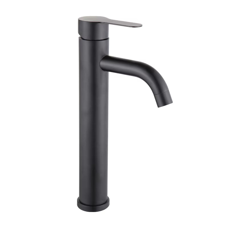 Black Hot And Cold Bathroom Faucet-5387