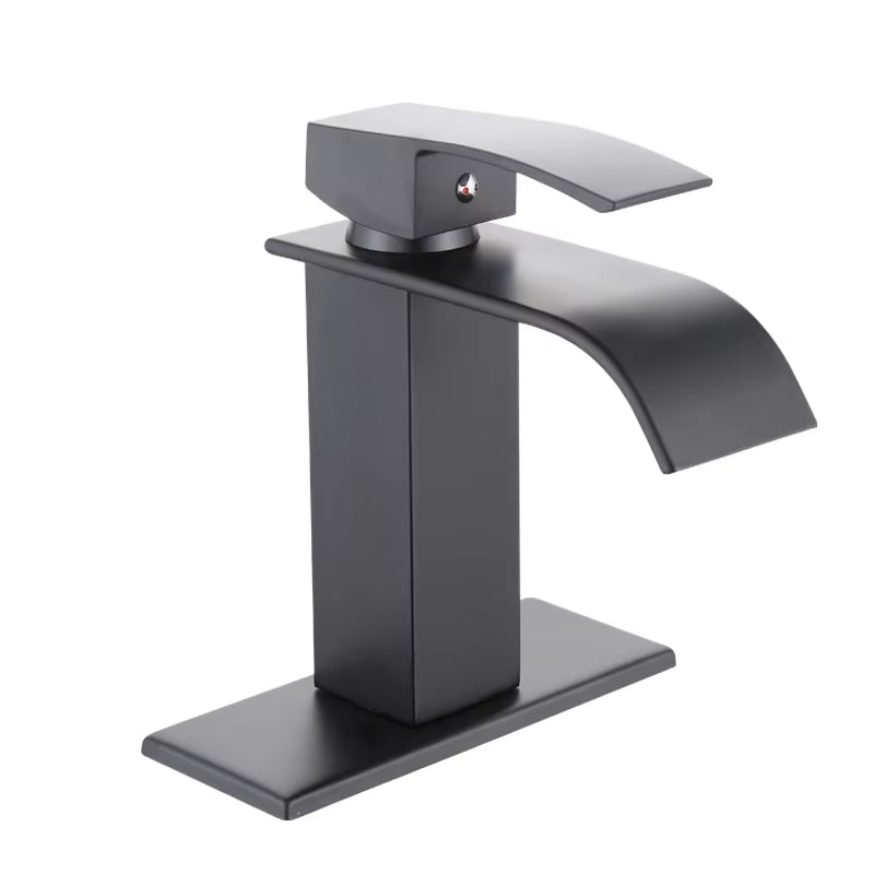 Bathroom Wash Basin Sink Waterfall Faucet With Base-7278