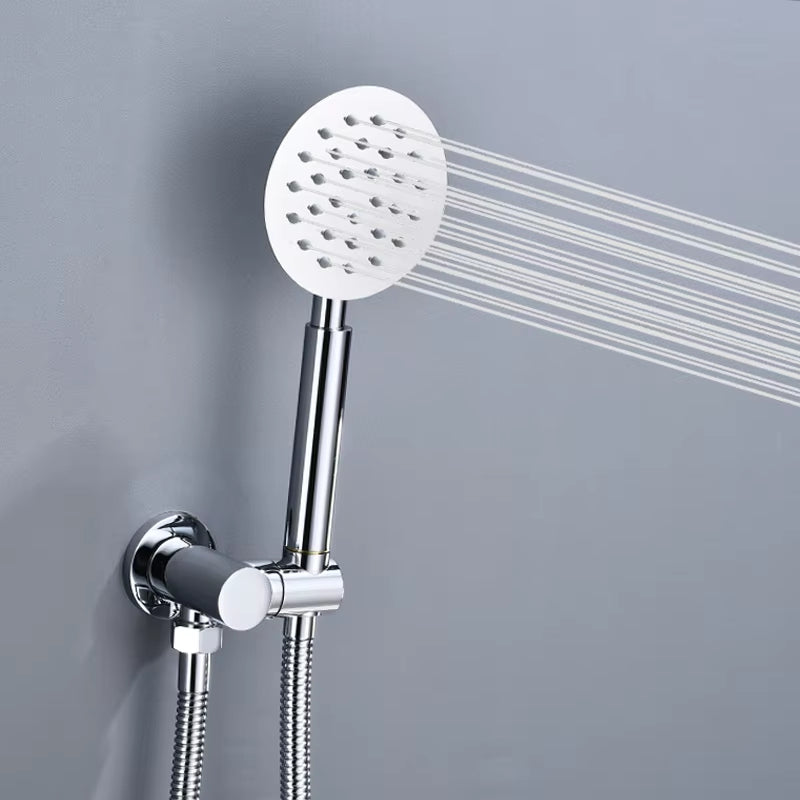 Wall Mounted Concealed Shower Faucet Set Large Shower Bathroom Overhead Shower Thermostatic Shower Set-6503