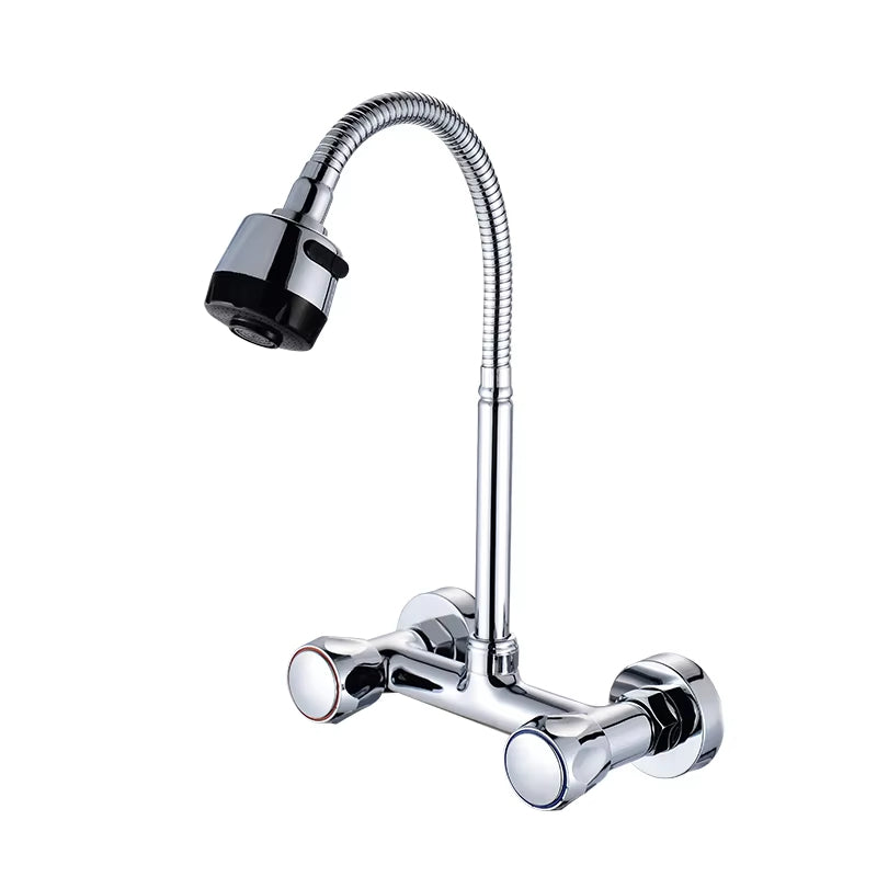 Wall Mounted Kitchen Sink 360 Degree Swivel Flexible Hose Faucet-8325