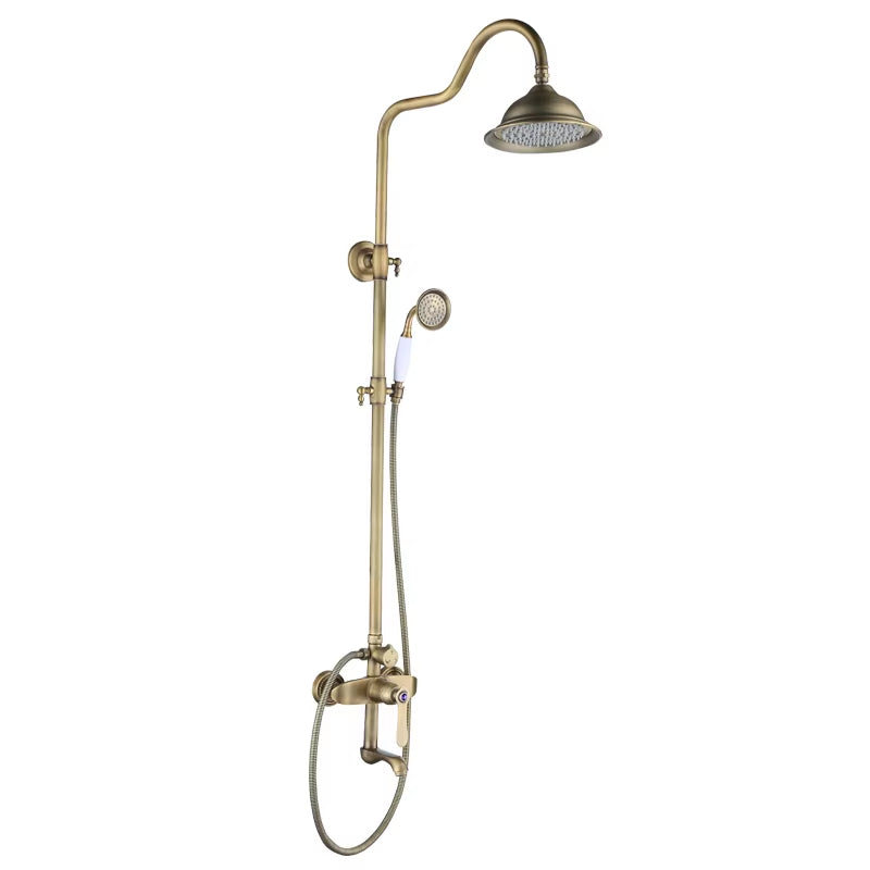 Single Handle Thermostatic Antique Bronze Retro Shower Head-6207