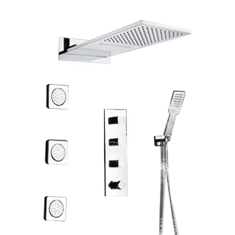 Shower Set Wall Mounted Luxury Rain Shower Bathroom Faucet-6579