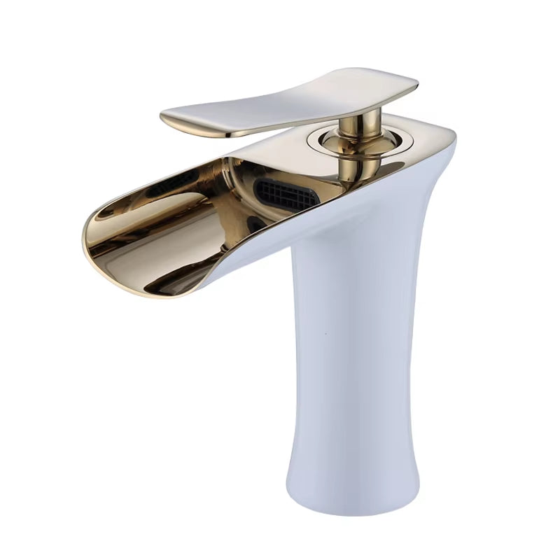 Luxury Waterfall Faucet For Bathroom High Basin-7287