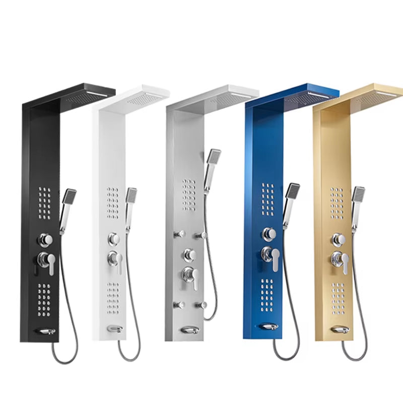 Rainfall Shower Panel Column Massage System Shower Column With Shower Head Stainless Steel Shower Panel-6636