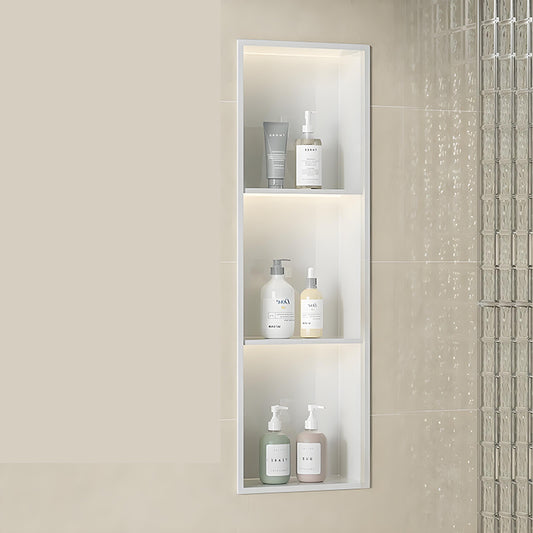 Custom White Stainless Steel Bathroom Wall Niche Series with Multi-Size Recessed Storage Design