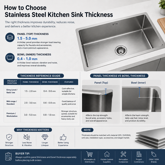 How to Choose Stainless Steel Kitchen Sink Thickness for Wholesale Orders