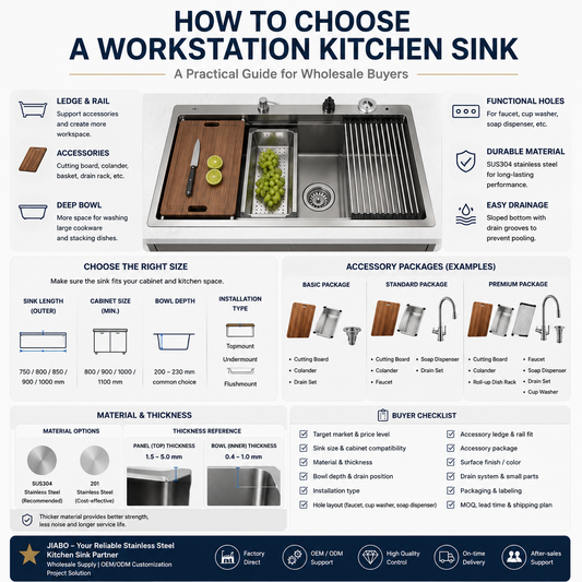How to Choose a Workstation Kitchen Sink for Wholesale Buyers