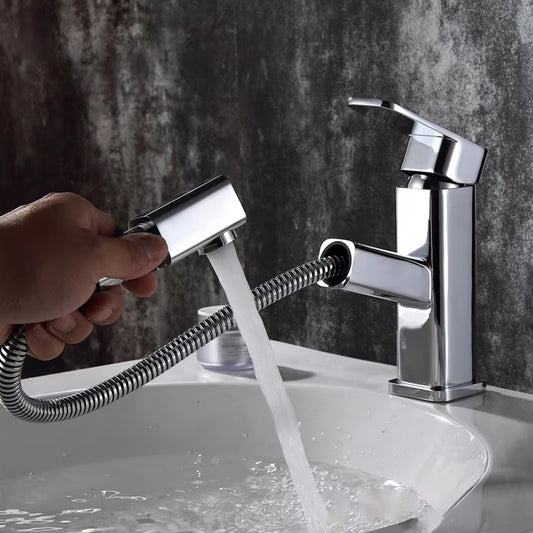 Pull-Out Countertop Basin Square Faucet-Z1602