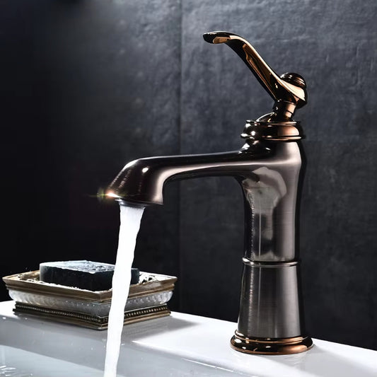 Antique Copper Finish Bathroom Vanity Sink Faucet-Z1726G