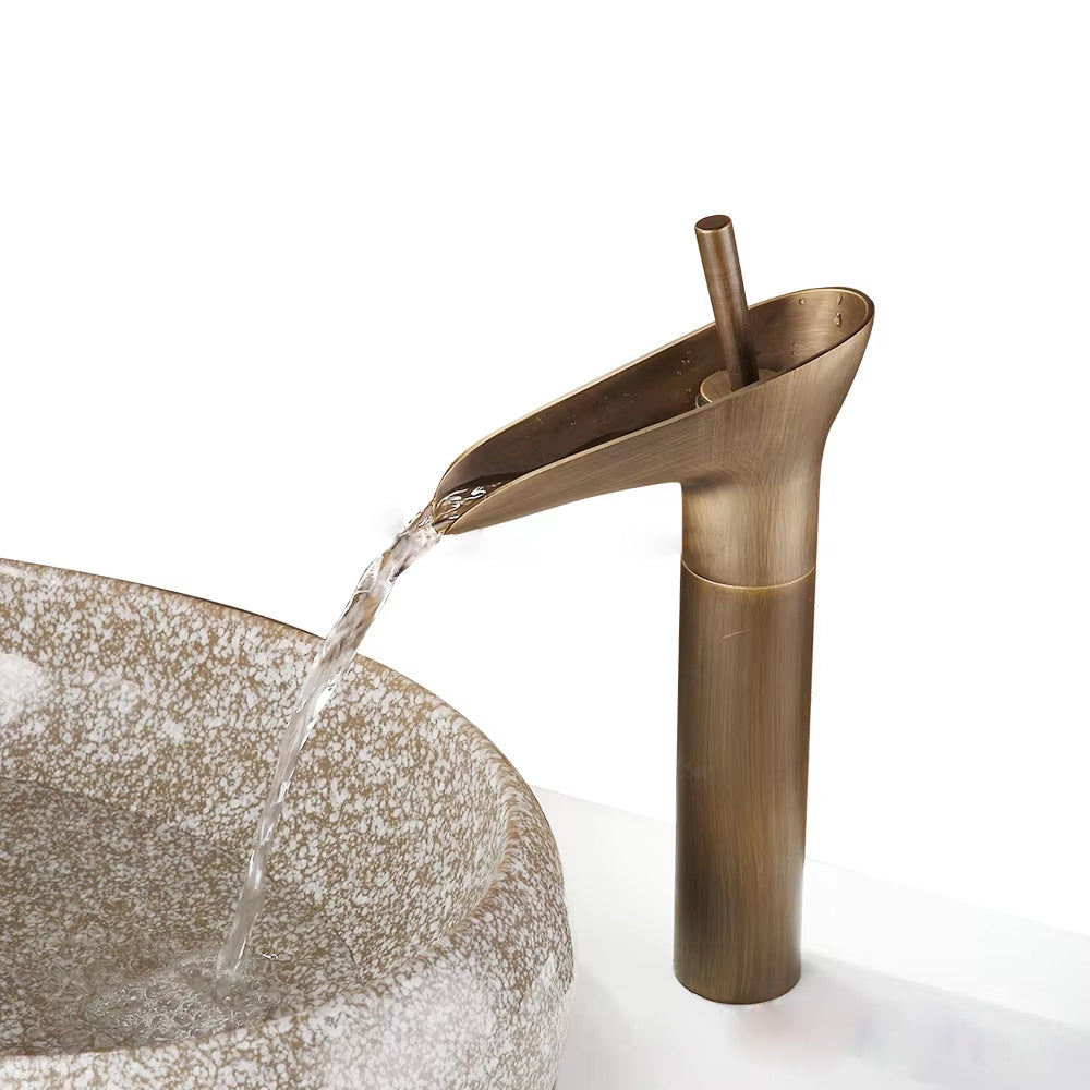 Antique Brass Single Handle Basin Faucet-Z-8307