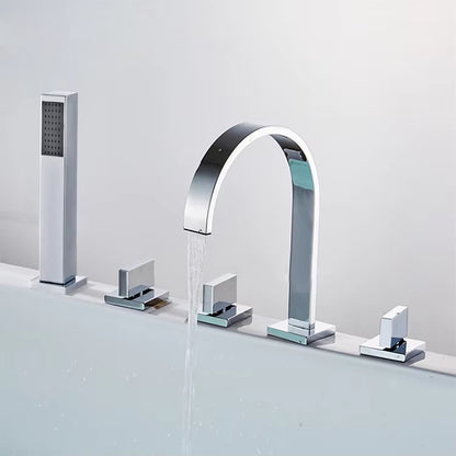 Luxury 5-Piece Bathtub 3-Handle Faucet Set-Z1921