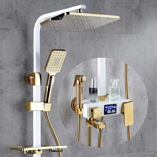 Gold Constant Temperature Digital Display Bath And Toilet Set-6031WG