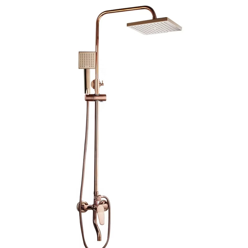 Luxury Rose Gold Bathroom Shower Wall Mounted Shower Head-6046
