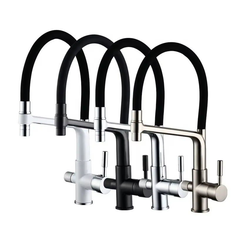 Flexible Three-Way Kitchen Stainless Steel Faucet-8617