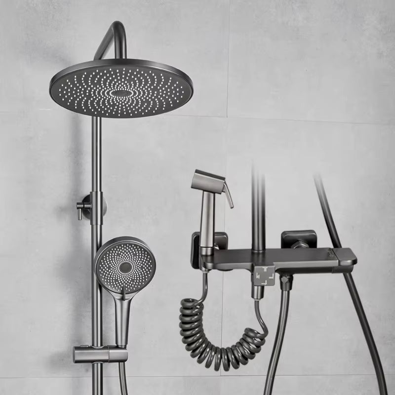 Rainwater Wall Mounted Brass Simple Shower Faucet-6039GR