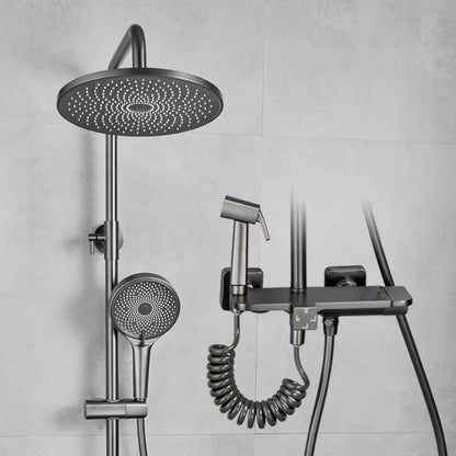 Rainwater Wall Mounted Brass Simple Shower Faucet-6039GR