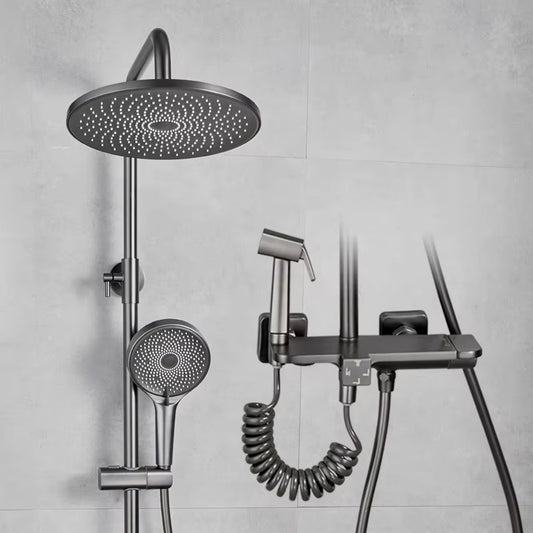 Rainwater Wall Mounted Brass Simple Shower Faucet-6039GR