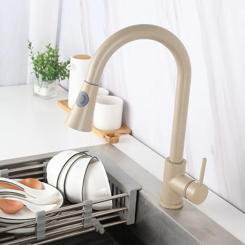 360 Degree Rotating Kitchen Sink Countertop Pull-Out Faucet-8579
