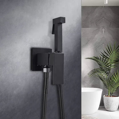 Black Bathroom Bidet Cleaning Floor Toilet Universal Faucet Spray Gun-6051MB