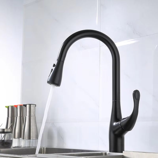 Pull-Out Sink Kitchen One-Button Water Stop Faucet-8554