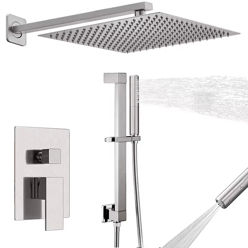 Wall Mounted Shower Set Bathroom Faucet Luxury Brass Set Rain Shower-6543-1