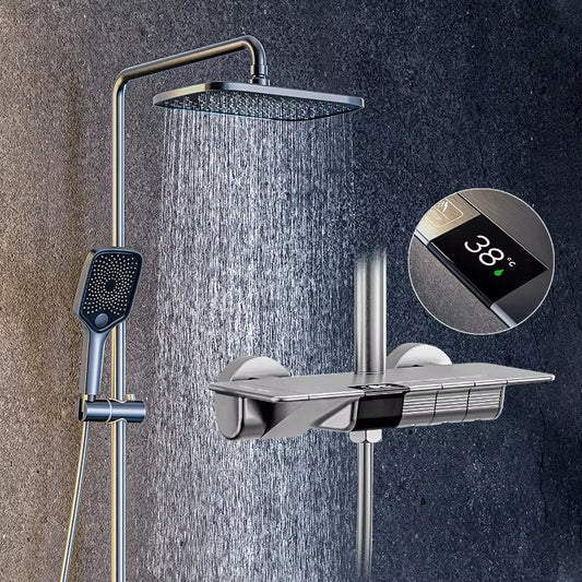 Luxury Temperature Display Piano Key Shower Set-6066